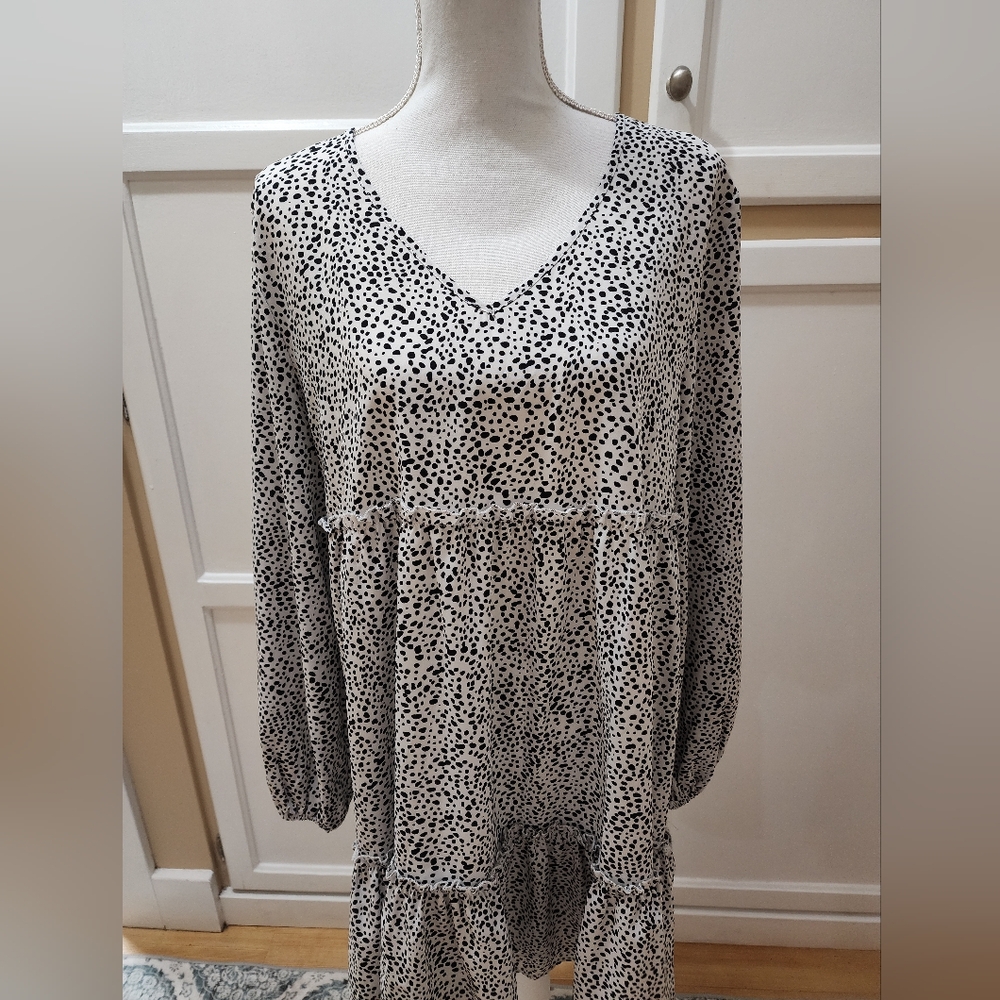 SHEIN Women's Black and White Polka Dot Dress - Picture 9 of 13